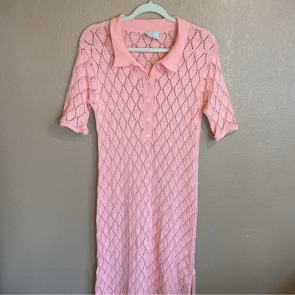 Rue Stiic Crotchet Alicia Maxi Knit Dress in Orchid A7 - Picture 2 of 5